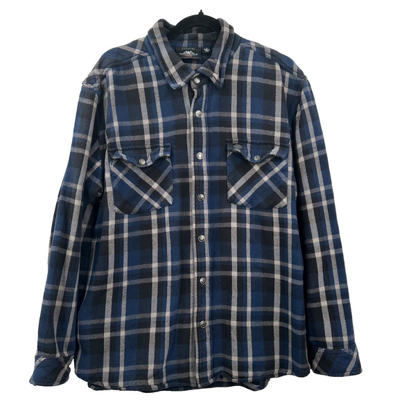 Harley-Davidson Tops - Harley Davidson Flannel Shirt Men's XL Blue Plaid Button Up Long Sleeve Biker